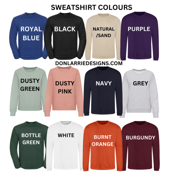 Personalized Sweatshirt - Custom Design | 100% Cotton Blend (FRONT AND BACK PRINT) - Image 2