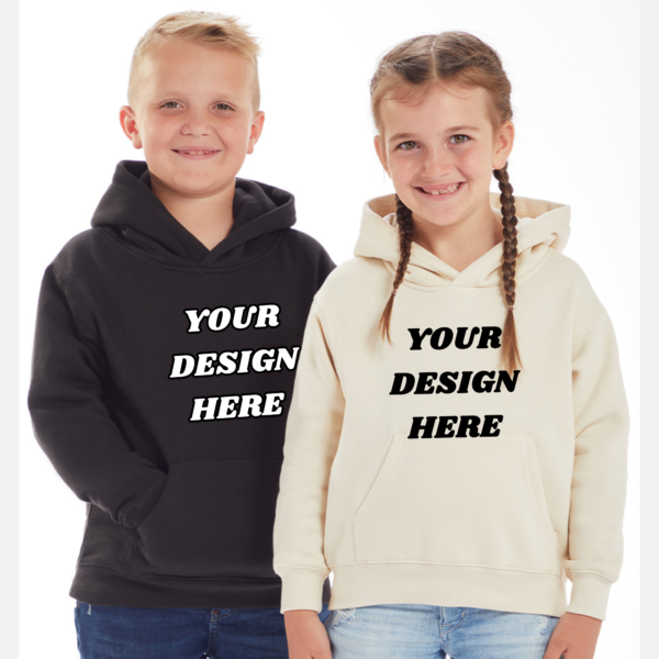 Personalized Kid's Hoodies - Custom Design | 100% Cotton Blend (FRONT AND BACK PRINT)