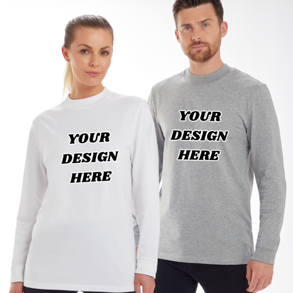 Personalised Long-sleeved Unisex T-Shirt Perfect for custom designs, events, and everyday wear (Front and Back Print)